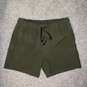 Men's Nike Hurley Stretch Volley 3-Pocket Drawstring Army Olive Green Shorts L